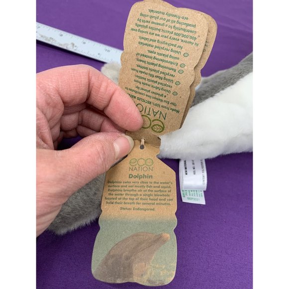 Eco Nation by Aurora World Inc September 2021 Dolphin with tags Stuffed Animal P - Picture 10 of 12